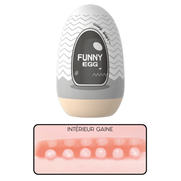Gaine Masturbatrice Réutilisable FUNNY EGG – Design Réaliste Anus